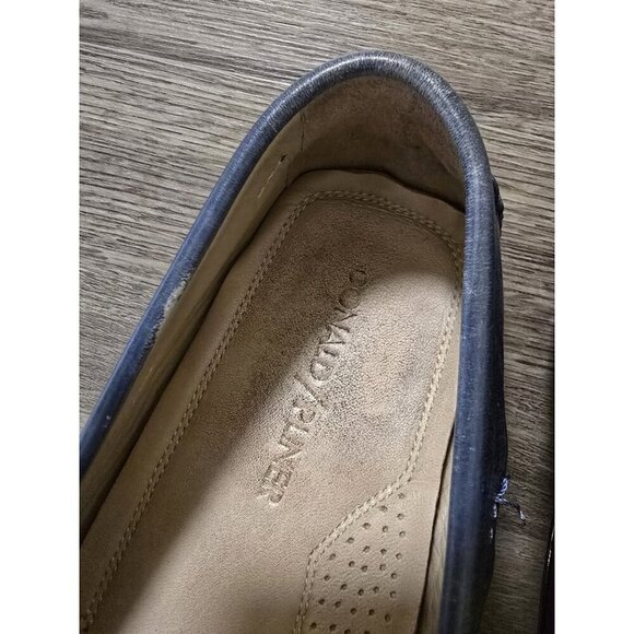 Donald J Pliner Mens Blue Leather Penny Loafers Size 13 Driving Shoes - Picture 4 of 8